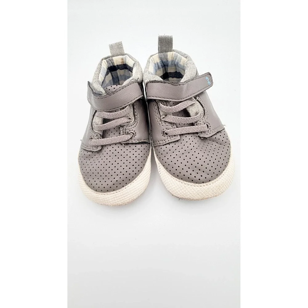 Stride‎ Rite Gray Sneakers and First Steps Brown Loafers Infant Boy Shoes BUNDLE